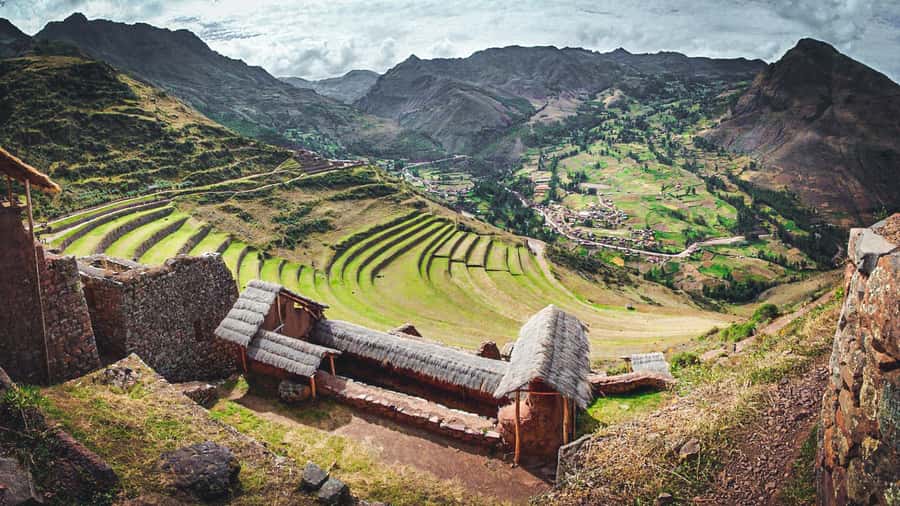 From Cusco: 2-Day Sacred Valley and Machupicchu by Train - Pisac: the views, the Inca agriculture, and the market moment