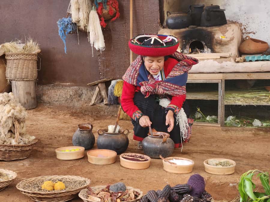 From Cusco: Chinchero, Moray, Maras, Ollantaytambo and Pisaq - Chinchero: Inca leftovers plus today’s weaving culture