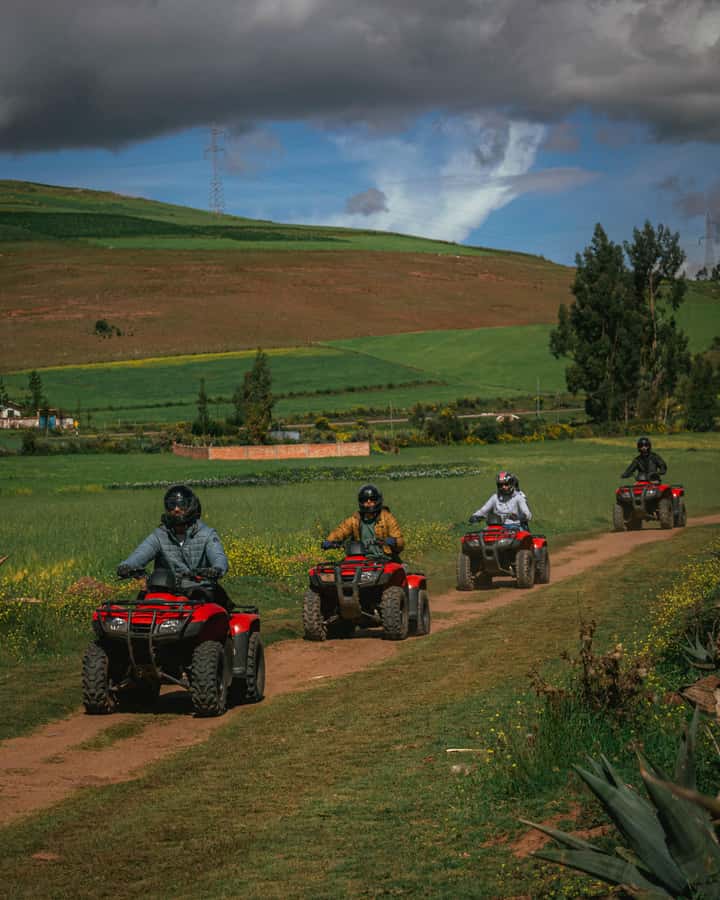 From Cusco: Quad bike tour Moray and Salt Mines - ATV training on the Honda TRX 250: how first-timers usually do