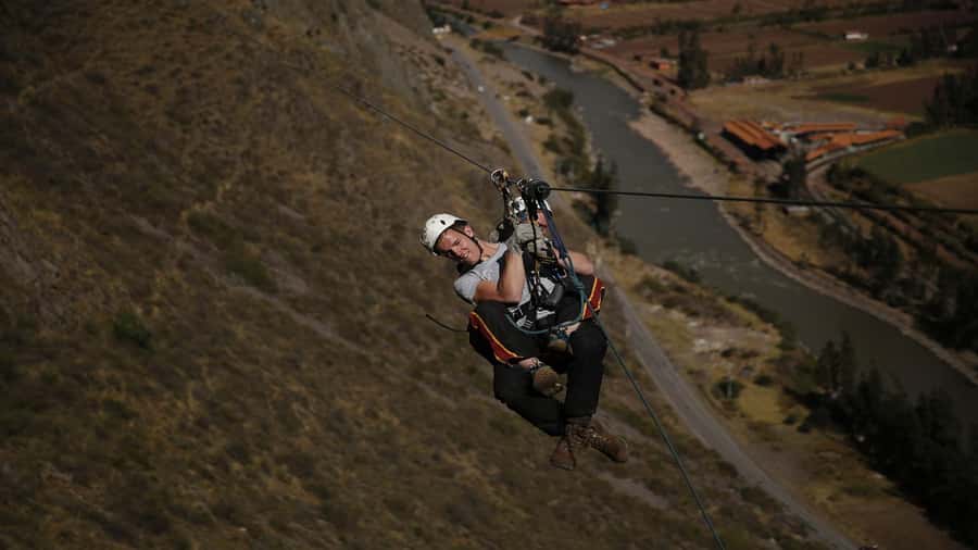 From Cusco: Via Ferrata & Zip Line with lunch - Zip lines in the Sacred Valley: 700 m adrenaline and the ride-down feeling