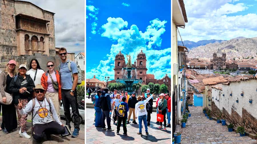 Historic/music Cusco FreeWalkingTour "free drink" Group Tour - Qoricancha and the Cathedral area, reading Inca work inside colonial walls