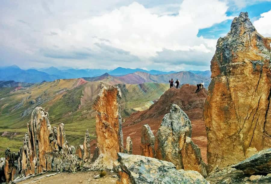 Palcoyo colored mountain hike + stone forests - Arriving at Palcoyo: color peaks plus stone forest wandering time